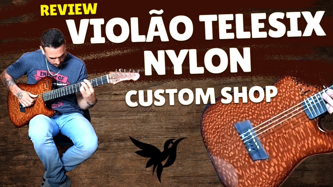 Review Violão Caimbé Telesix Nylon - Custom Shop - Leopardwood