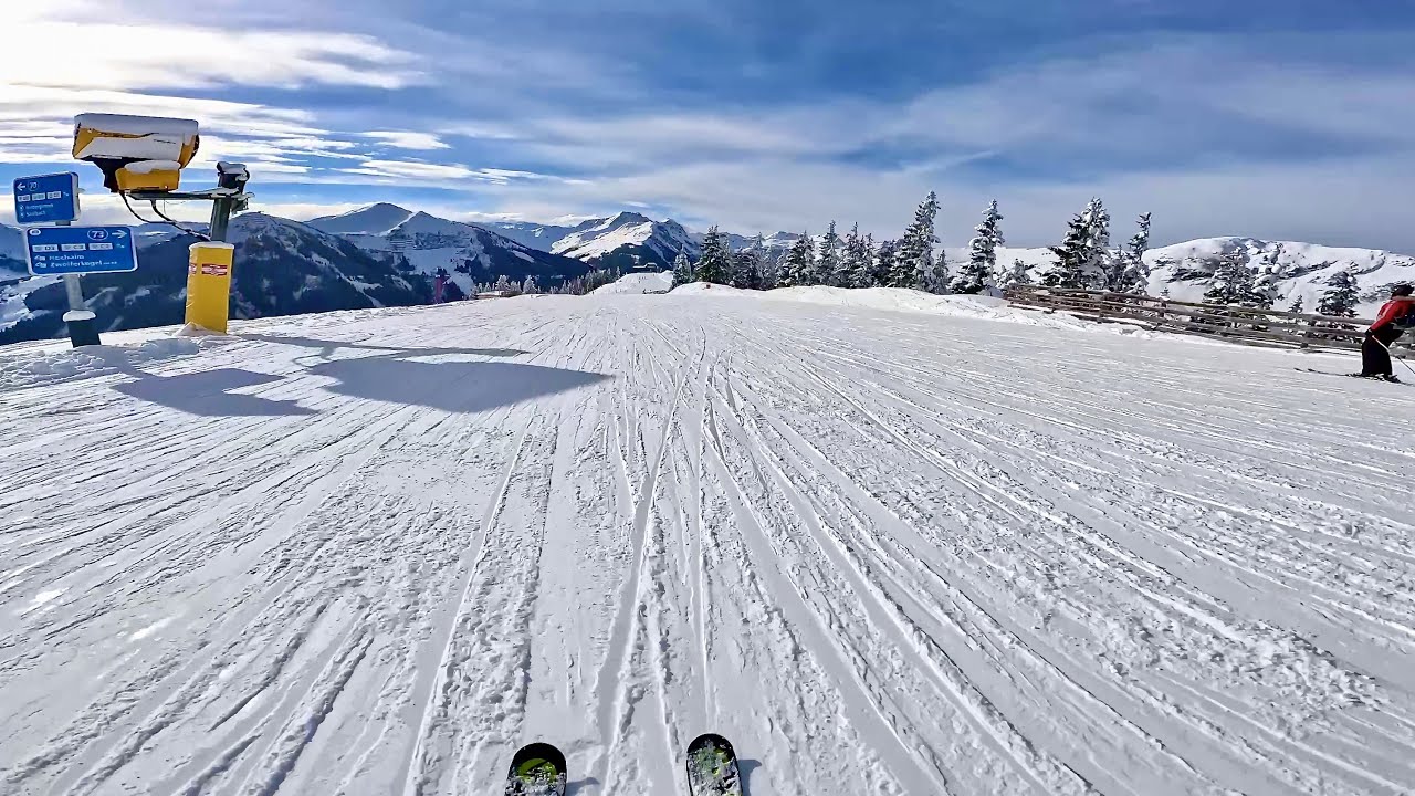 Saalbach Hinterglemm | Highlights mit 12 Skipisten in 4K und Sturz Crash am Ende | Ski 2023