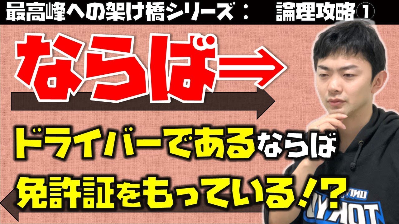 論理１－４　「ならば」は難しい（東大医学部(理３)の解説動画）