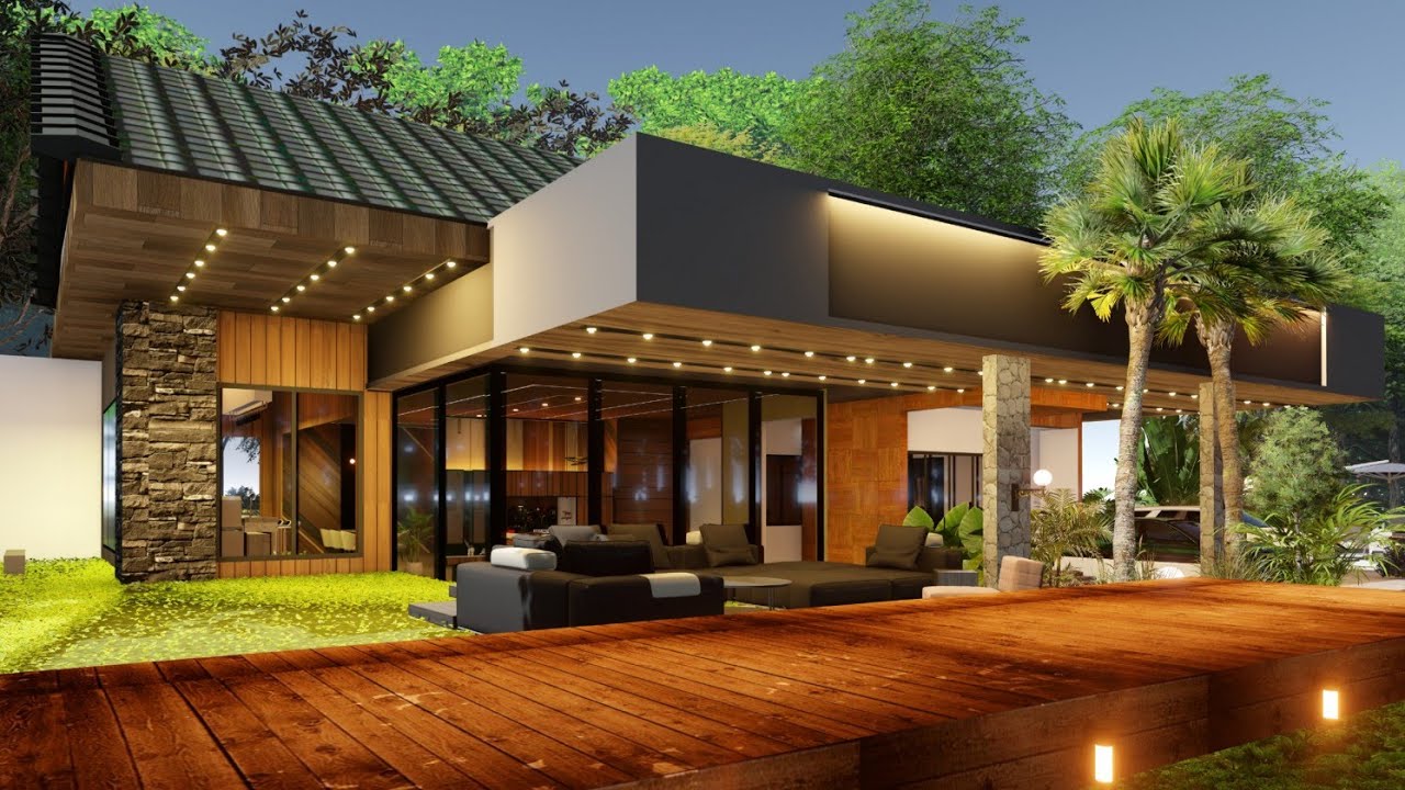 Ultra Modern Tropical Home | Exterior & Interior 3D Visualization