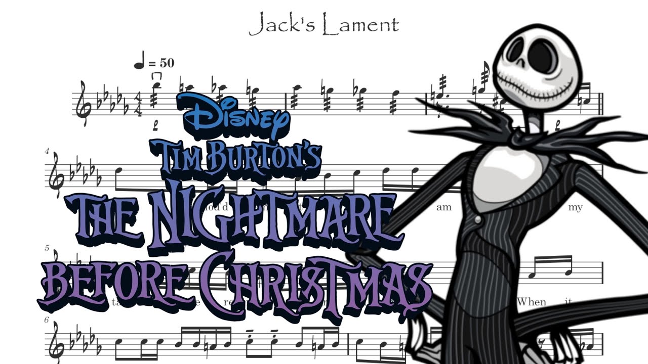 Jack's Lament from THE NIGHTMARE BEFORE CHRISTMAS | Violin Sheet Music