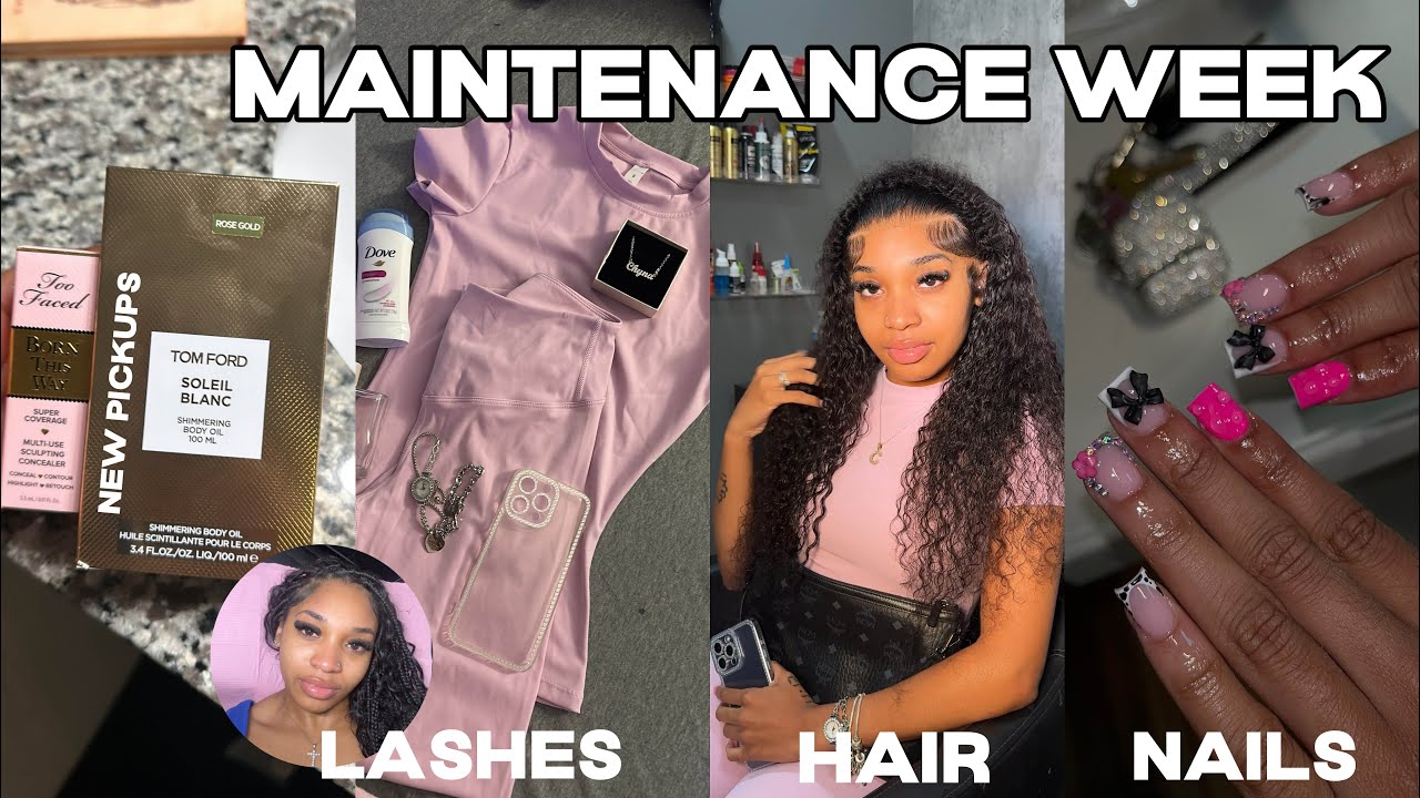 MAINTENANCE WEEK VLOG (hair , nails , lashes , getting my eyebrows tinted +more!)