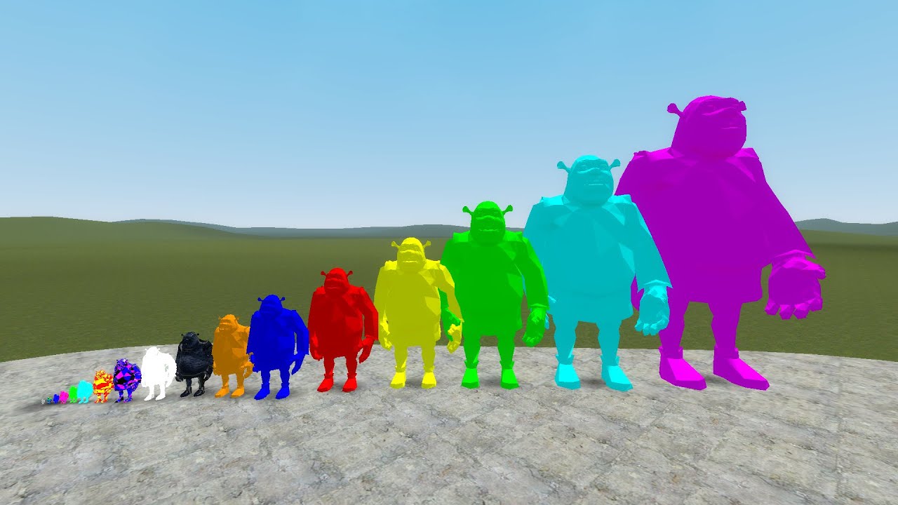 I PLAYING LITTLE - BIG COLORFUL SHREK In Garry's Mod!