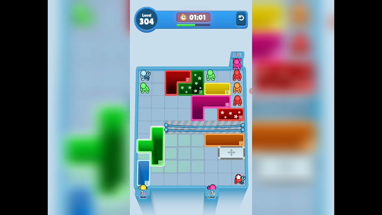 Drop Away Level 304 Solution Walkthrough