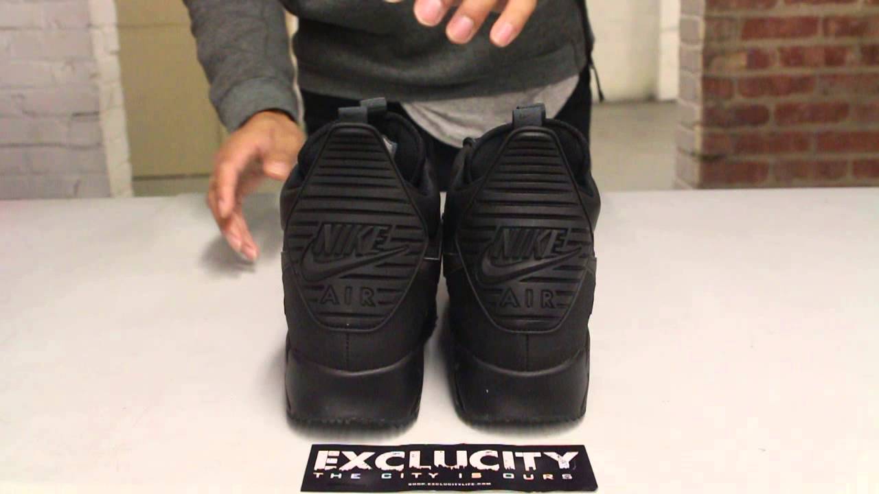 Air Max 90 Sneakerboot Black - Black Unboxing Video at Exclucity