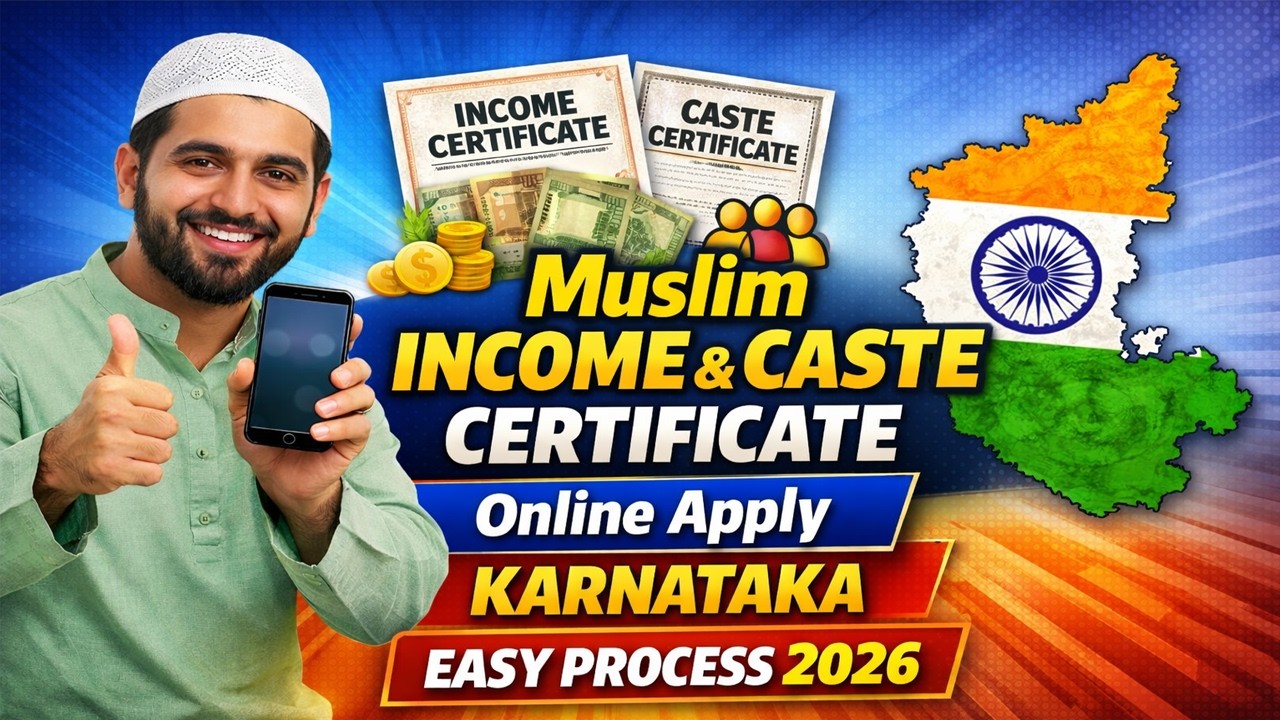 Muslim Income & Caste Certificate Online Apply Karnataka | Easy Process 2026