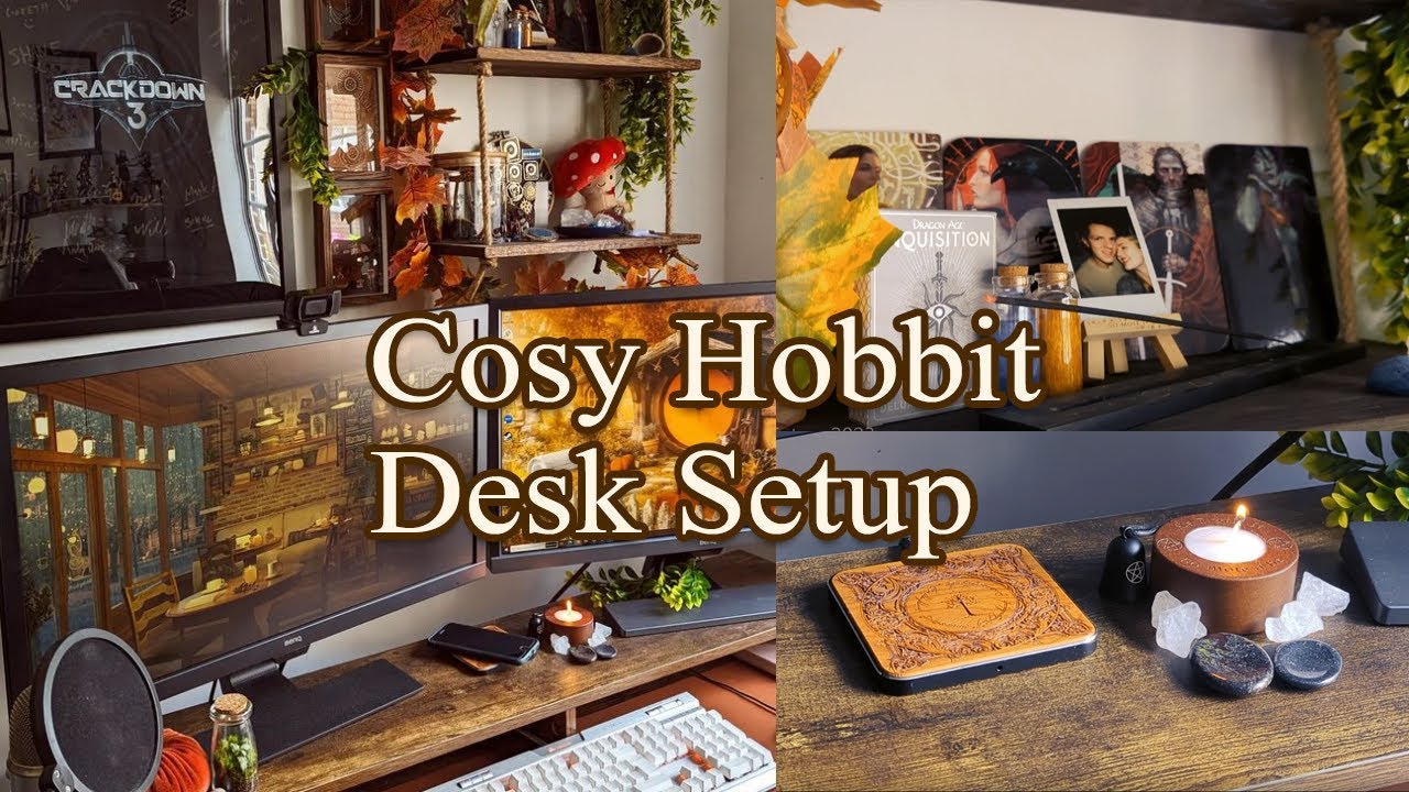 ☕🍂Cosy Desk Setup 2023🍂☕ Witchy, Fantasy, Cottagecore