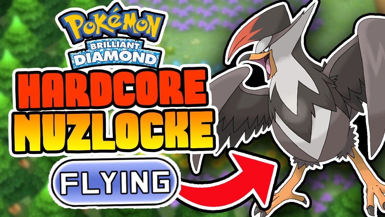 Pokemon Brilliant Diamond Hardcore Nuzlocke — ТОЛЬКО летающий тип! (Без повышения уровня, без пре...