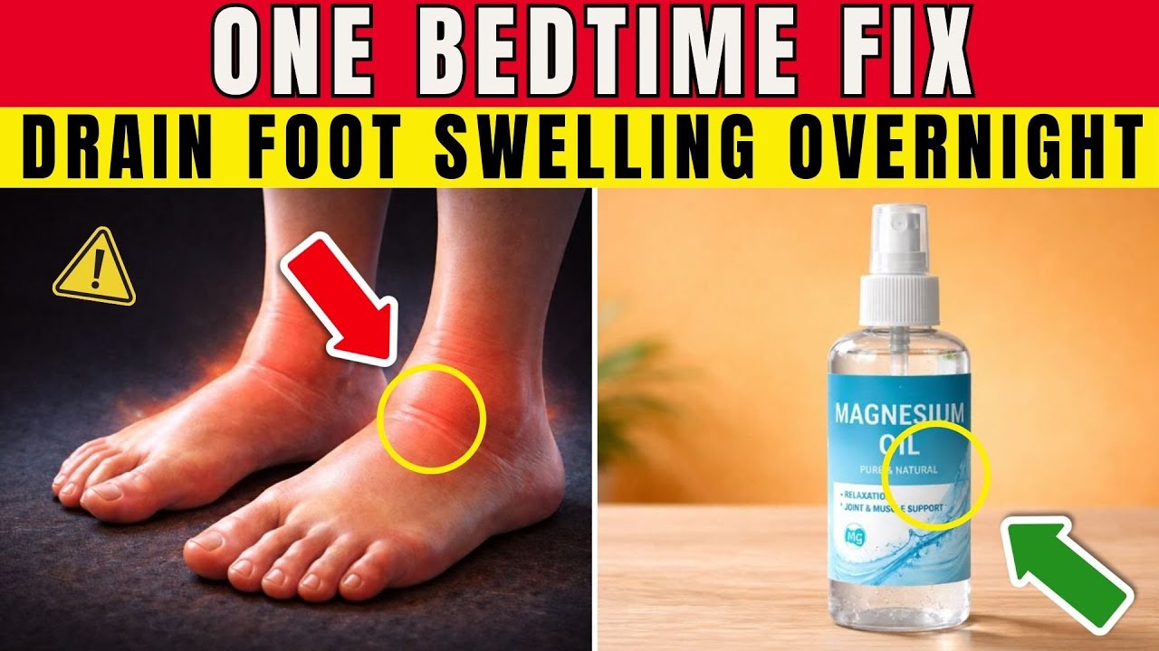 Goodbye, Swollen Feet! Do THIS Before Bed (Works Overnight) | Senior Health Tips