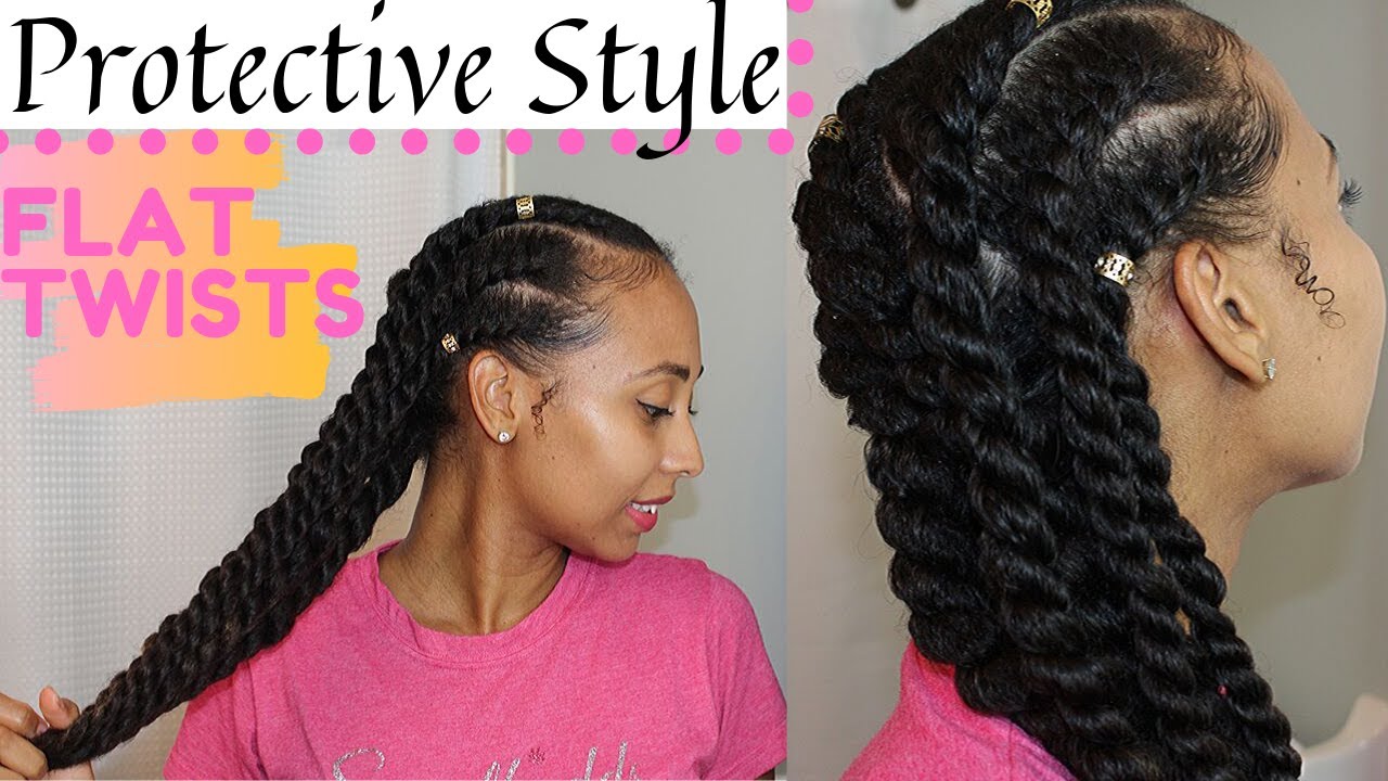 NATURAL HAIR | HOW TO: QUICK FLAT-TWIST PROTECTIVE STYLE