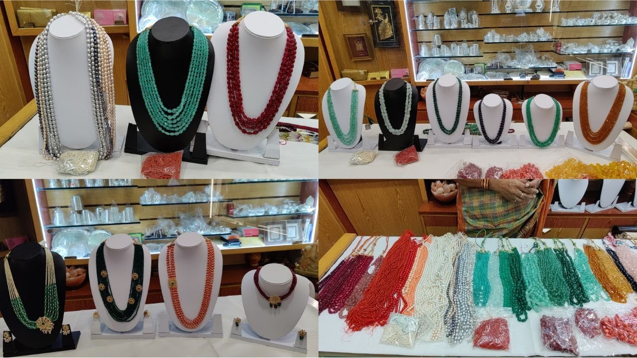 Bangalore Precious Gem stones | Customized Beads Jewellery |Light weight gold Jewellerys Collections