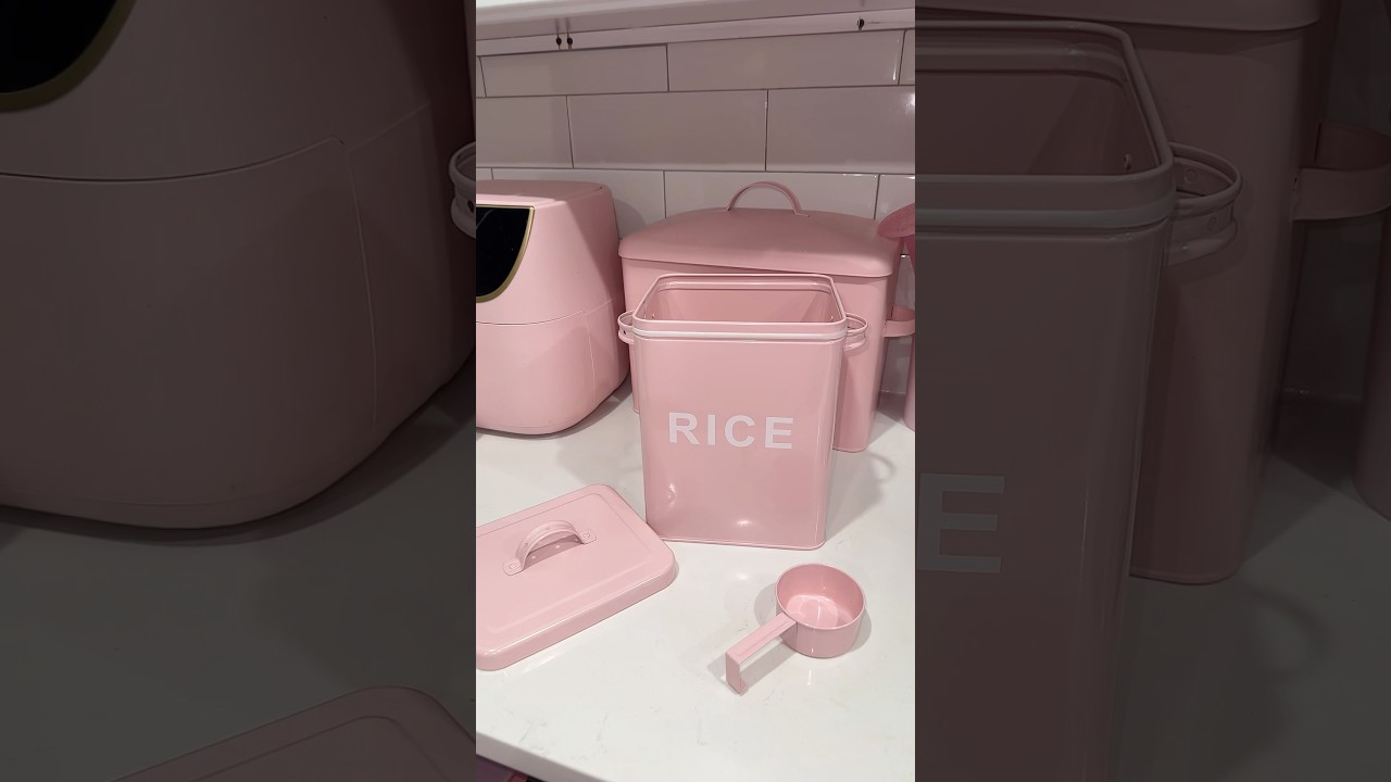 New pink additions for my pink kitchen 🩷 #pinkdecor #pinkkitchen