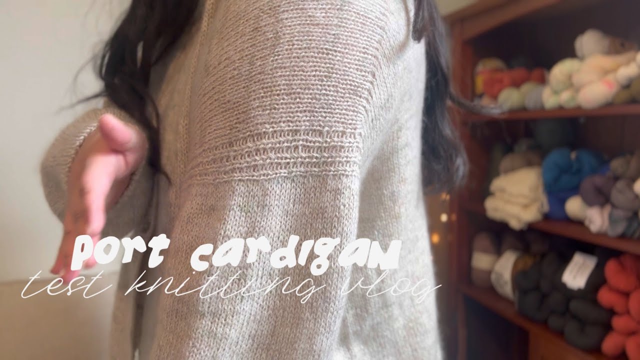 손염색실로 뜨는 포트 가디건 | 테스트 니팅에 관하여