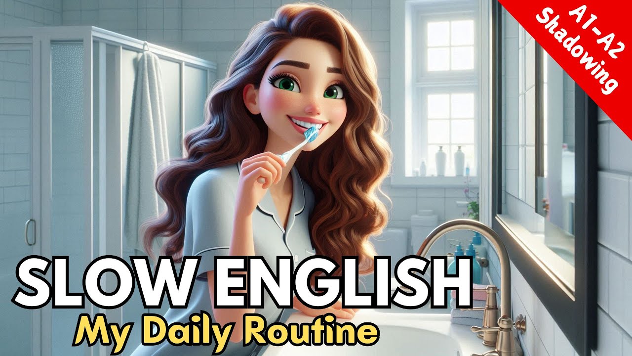My Daily Routine | Slow English Listening & Speaking Practice (with subtitles)