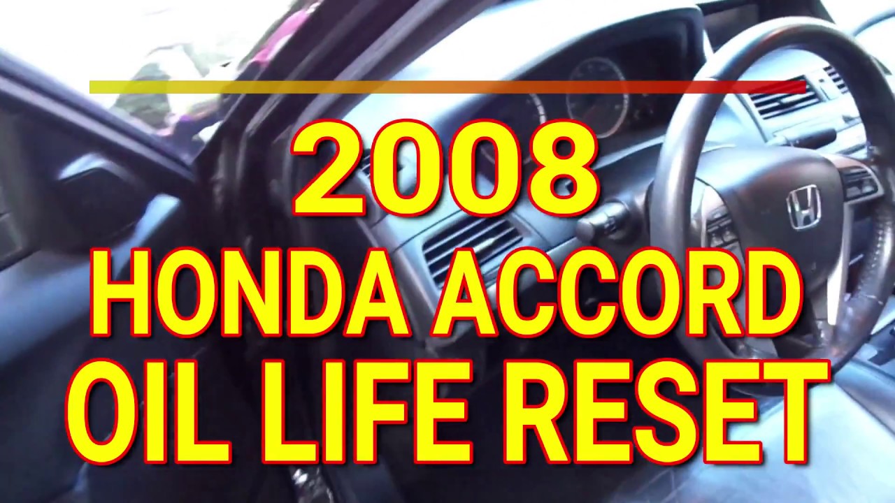 Сброс срока службы масла Honda Accord 2008