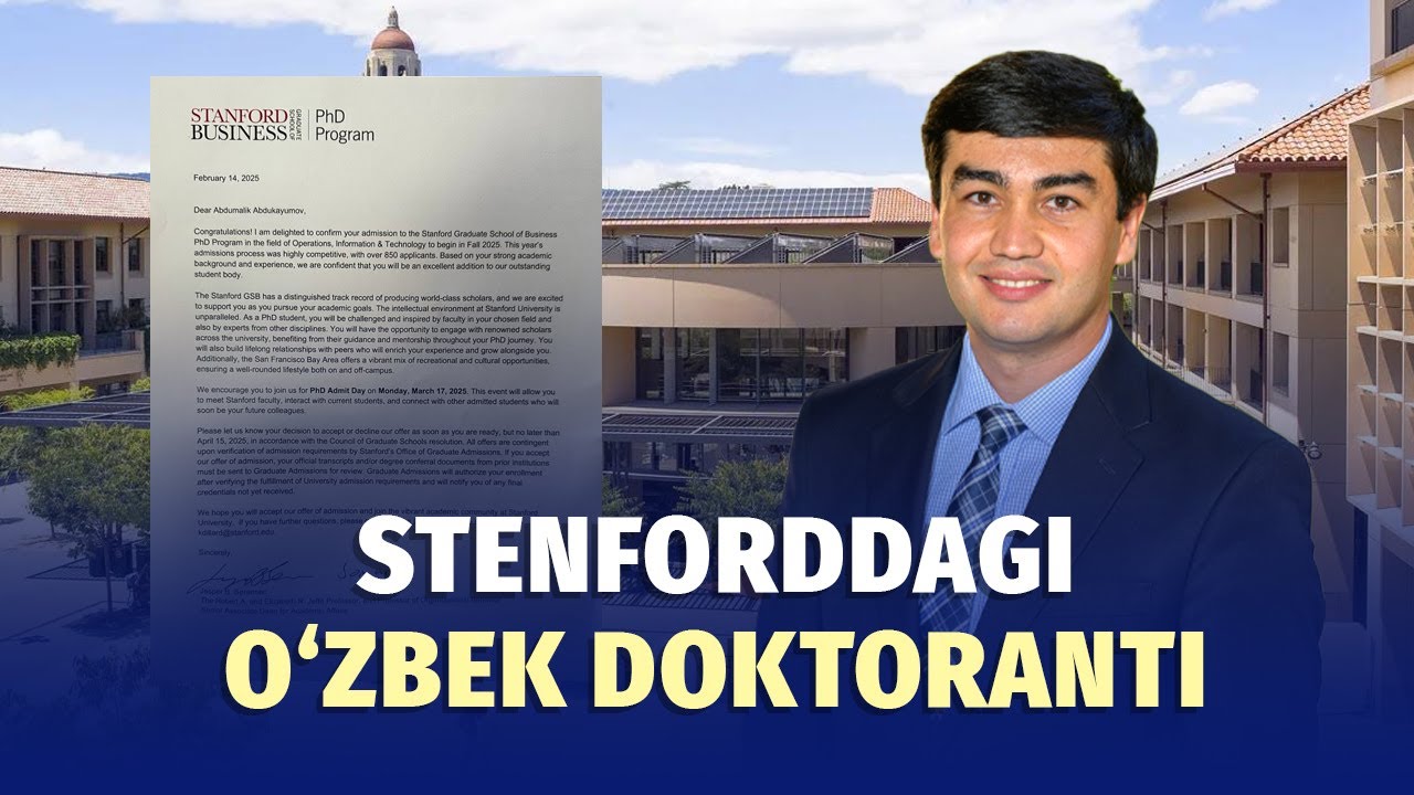 “Bajarmasangiz, haydab yuborishadi”: Kremniy vodiysidagi o‘zbek doktoranti Abdumalik Abduqayumov