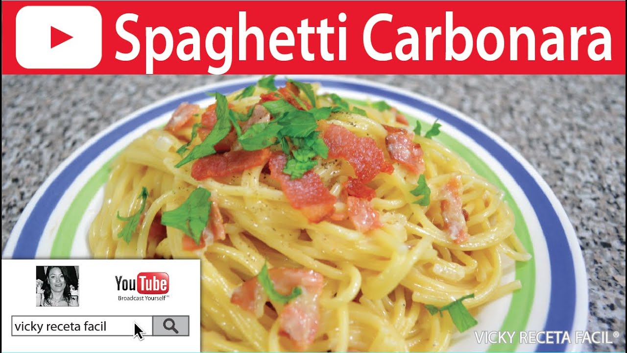 ESPAGUETI A LA CARBONARA | Vicky Receta Facil