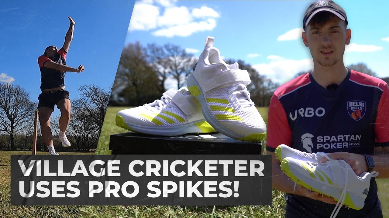 VILLAGE Cricketer uses PRO Bowling Spikes 🔥 Adidas Adipower Vector 20 Review (2021)