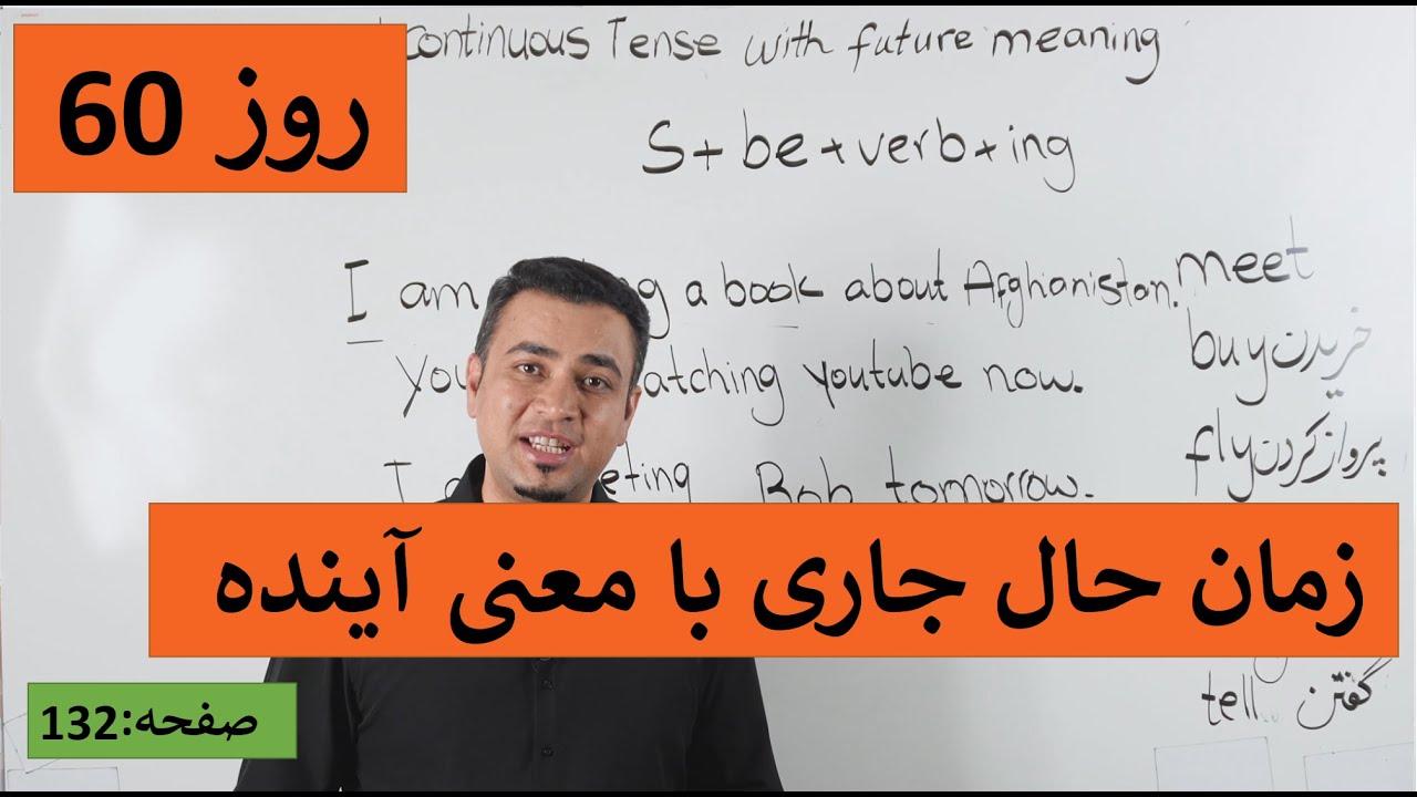 Learn English-Farsi Day 60 |زمان حال جاری با معنی آینده - آموزش انگلیسی- روز
