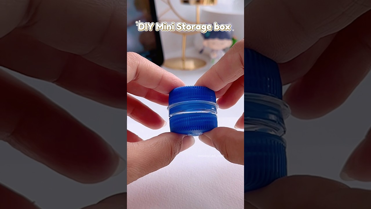 DIY mini storage box from plastic bottle 😍✨#shorts #art #diy #muktaartandcraft #youtubeshorts