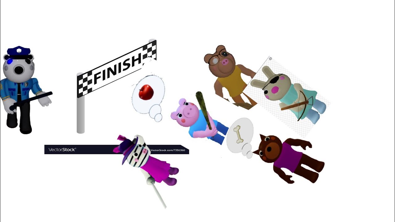 ALL PIGGY FRIENDLY NPCS RACING! part 1