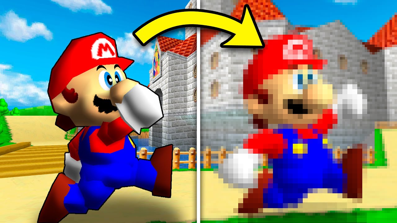 MARIO 64 pero cada vez SE VE PEOR
