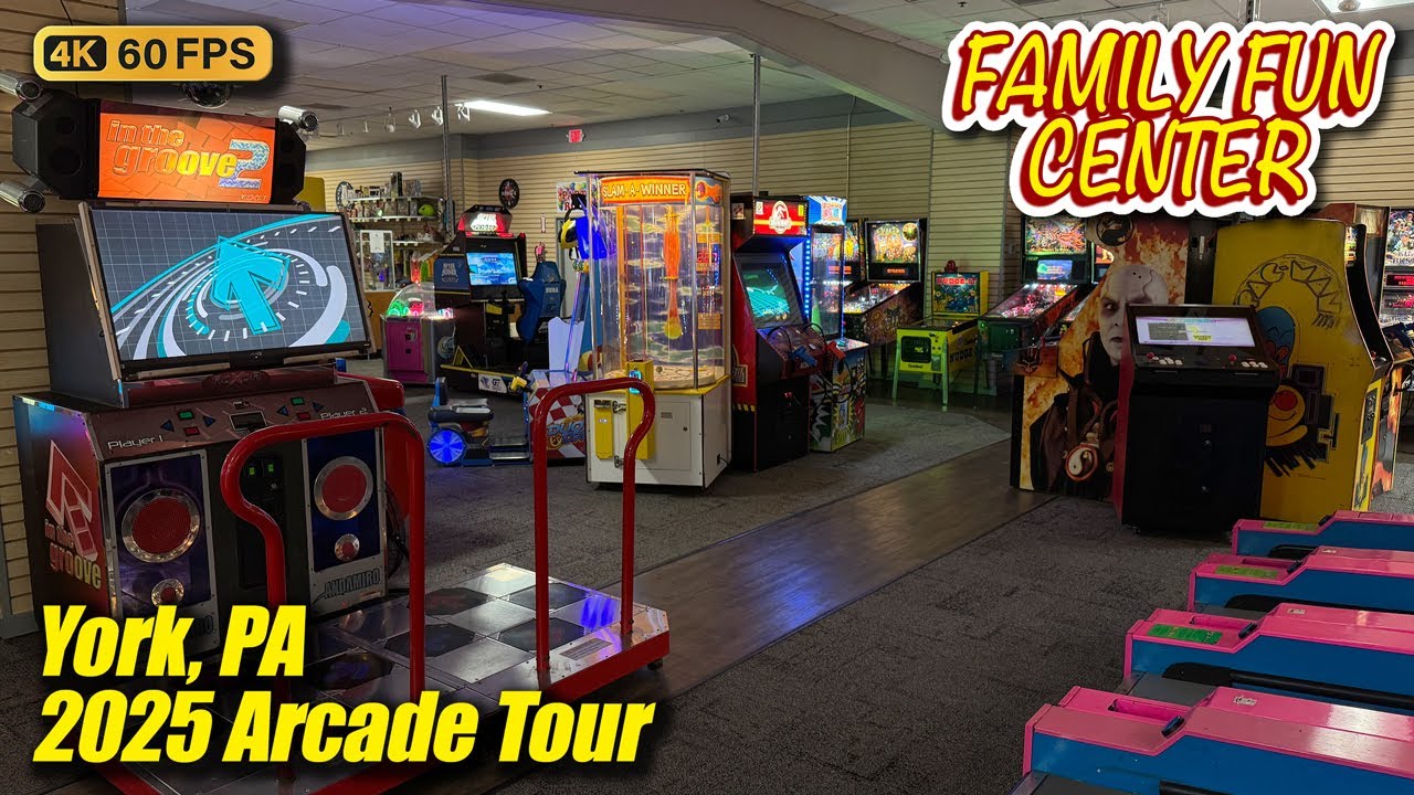 Family Fun Center @ York Galleria (York PA), new January 2025 arcade tour, full 4K walkthrough