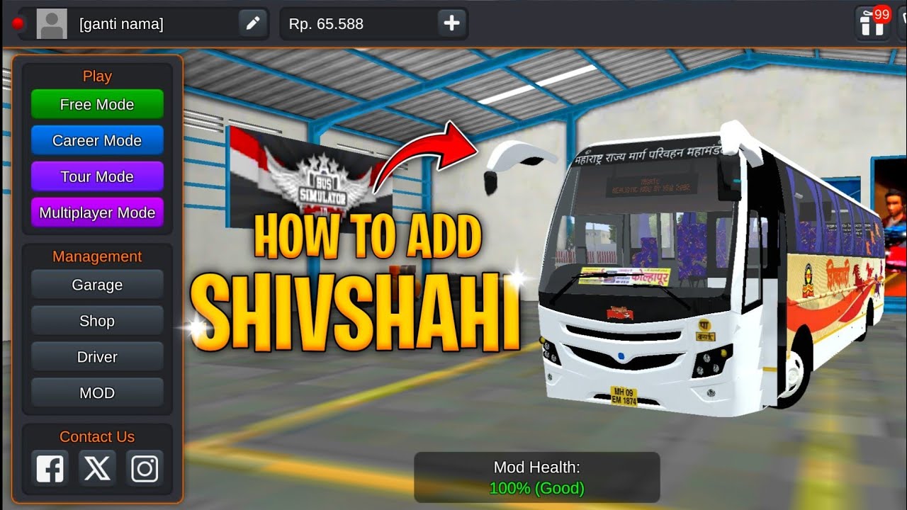 How To Add MSRTC Shivshahi  Bus Mod In Bussid | Download & Install 2025 bus Mod In Bussid