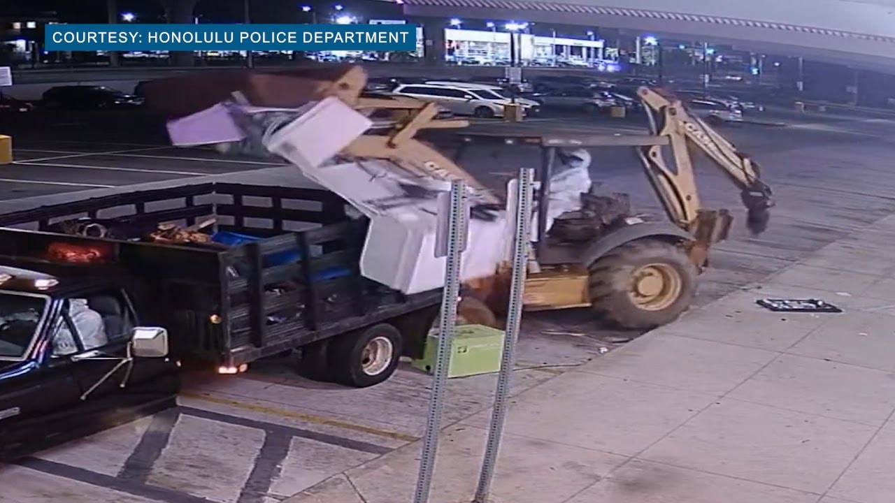 Backhoe rams ATM during daring theft in Waimalu