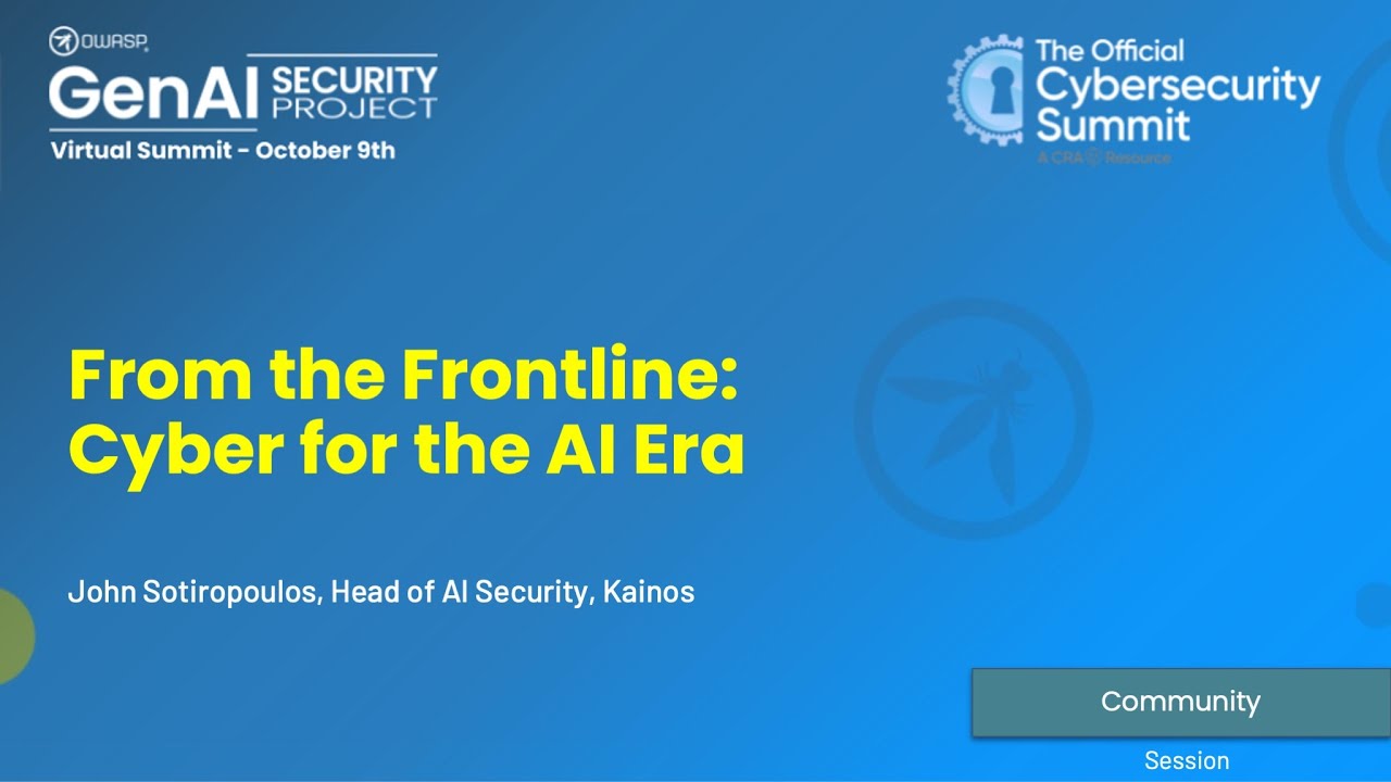 From the Frontline Cyber for the AI Era