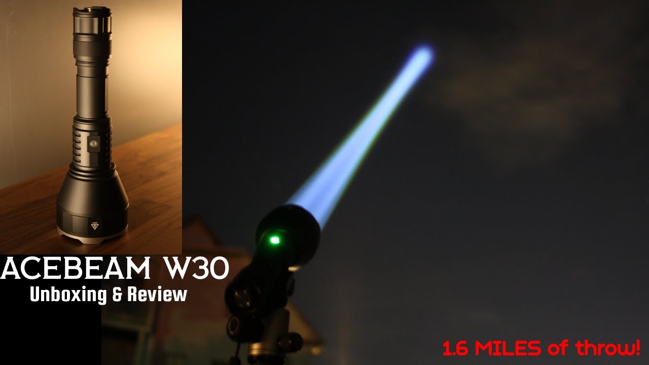 Acebeam W30, White Laser Flashlight Review
