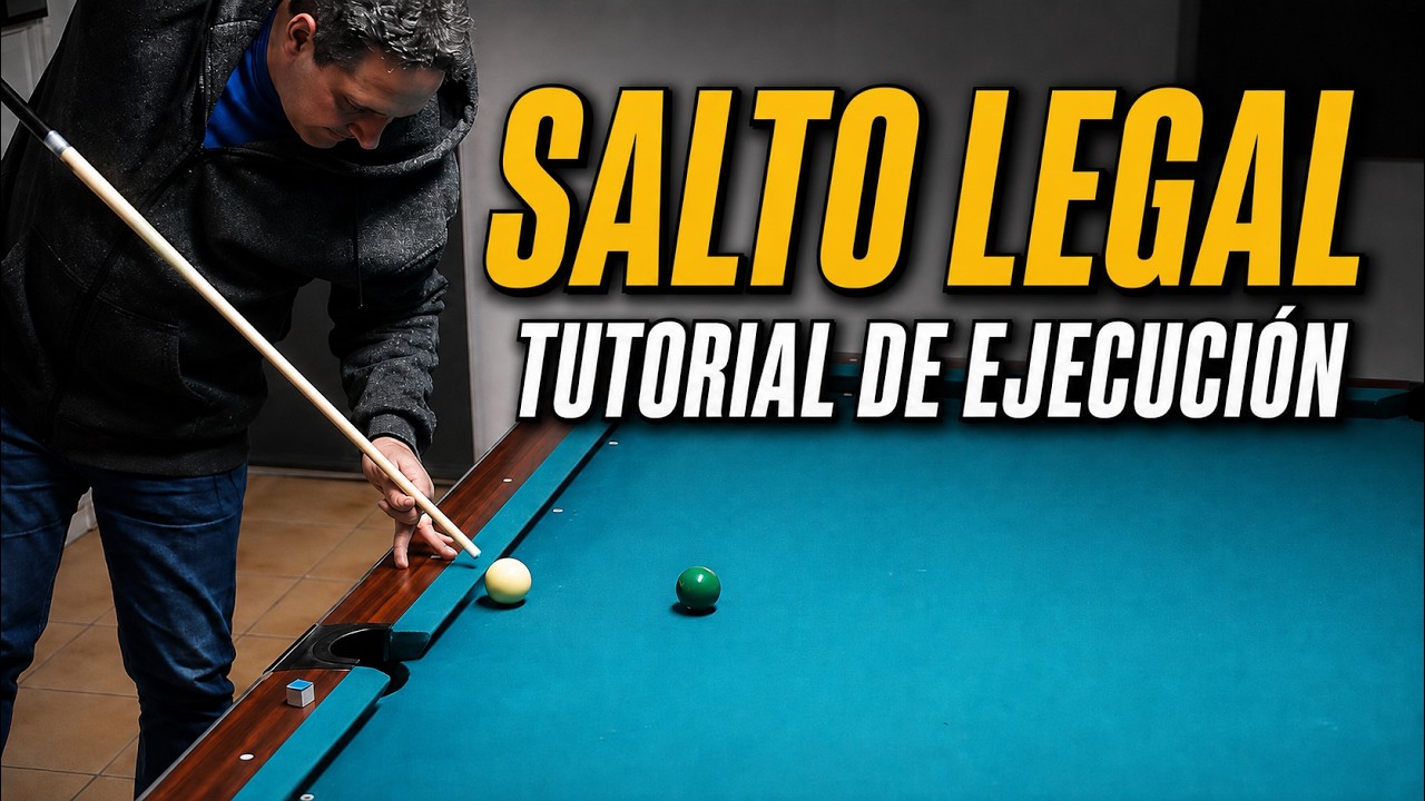 Billar pool TÉCNICA de SALTO legal según REGLAMENTACION OFICIAL