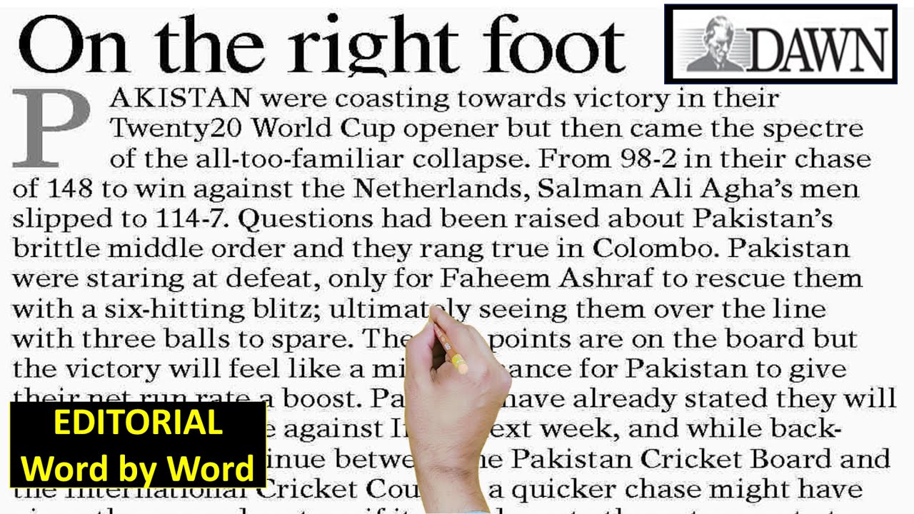 Dawn Editorial Translation | ایڈیٹوریل ترجمہ | English to Urdu | Dawn English Newspaper Explained
