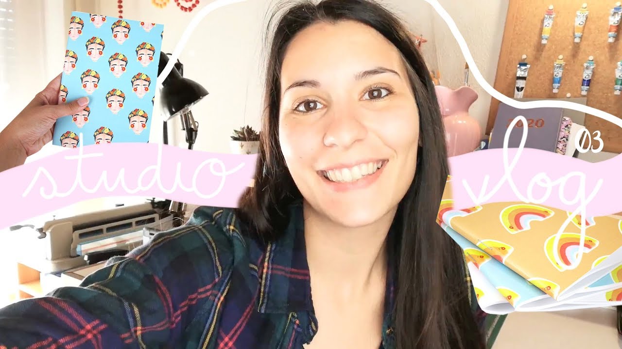STUDIO VLOG 03 - How I make notebooks for my Etsy - New products