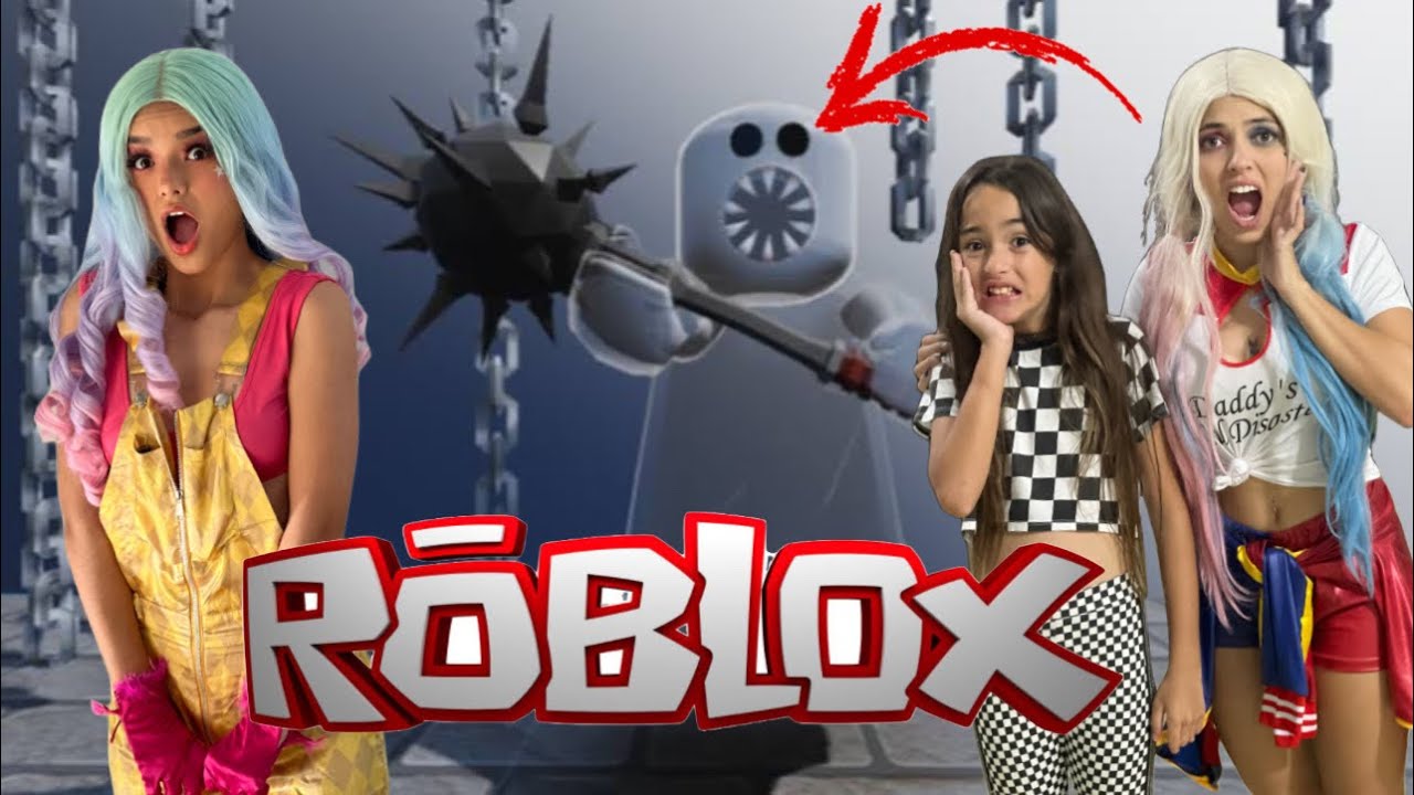 ESCAPE DO CASTELO ASSOMBRADO COM A ARLEQUINA E RAPINA - (Escape The Castle Fortress! Obby) ROBLOX