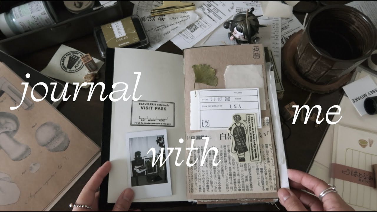 journal with me 🍵: traveler's notebook setup