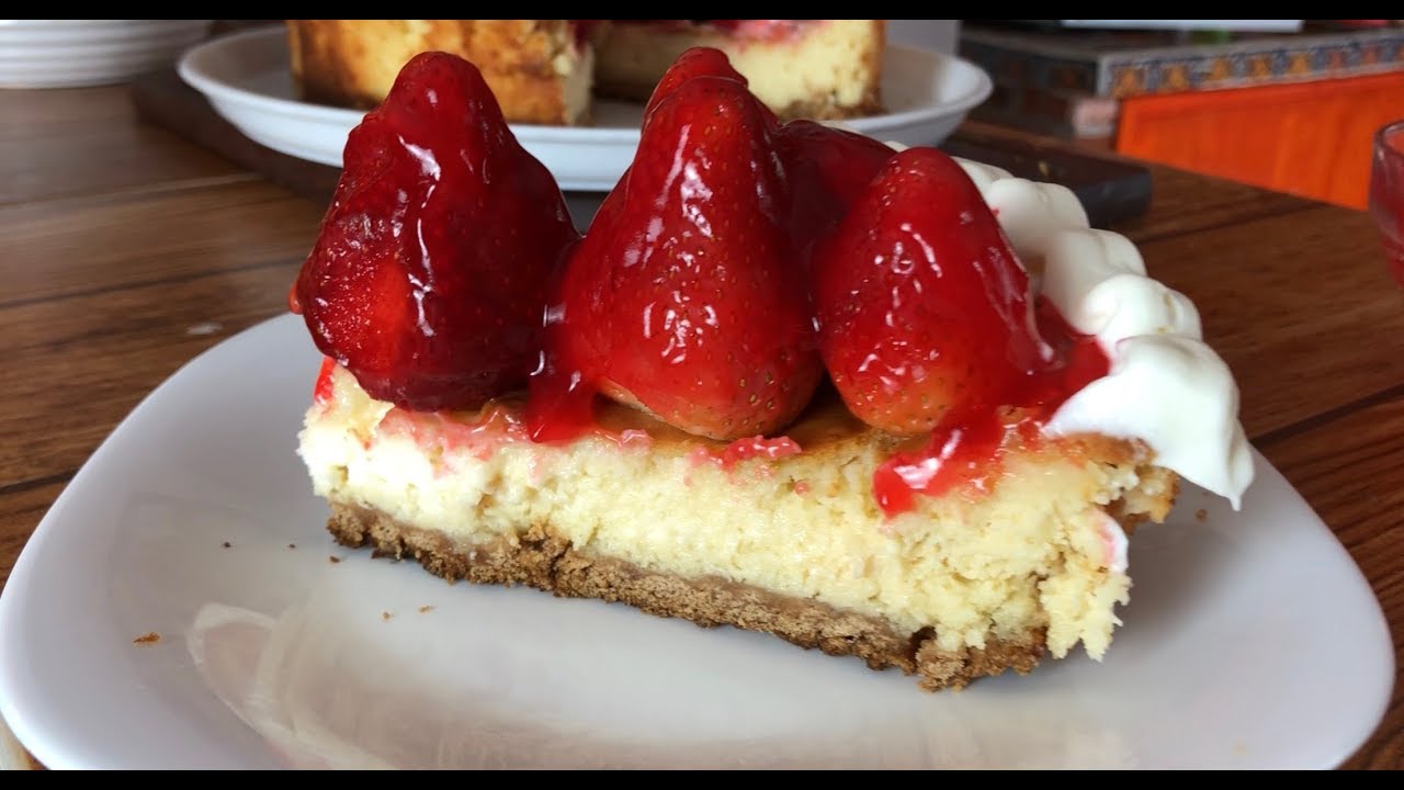 Chessecake de queso con fresas muy cremoso y delicioso¡¡¡