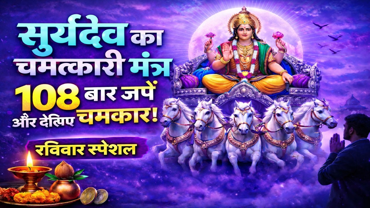 रविवार स्पेशल सूर्यदेव मंत्र | 108 बार जप से बदल जाएगी किस्मत | Surya Dev Mantra 108 Times