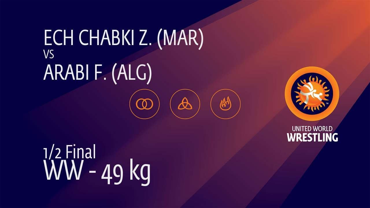 1/2 WW - 49 kg: Z. ECH CHABKI (MAR) v. F. ARABI (ALG)