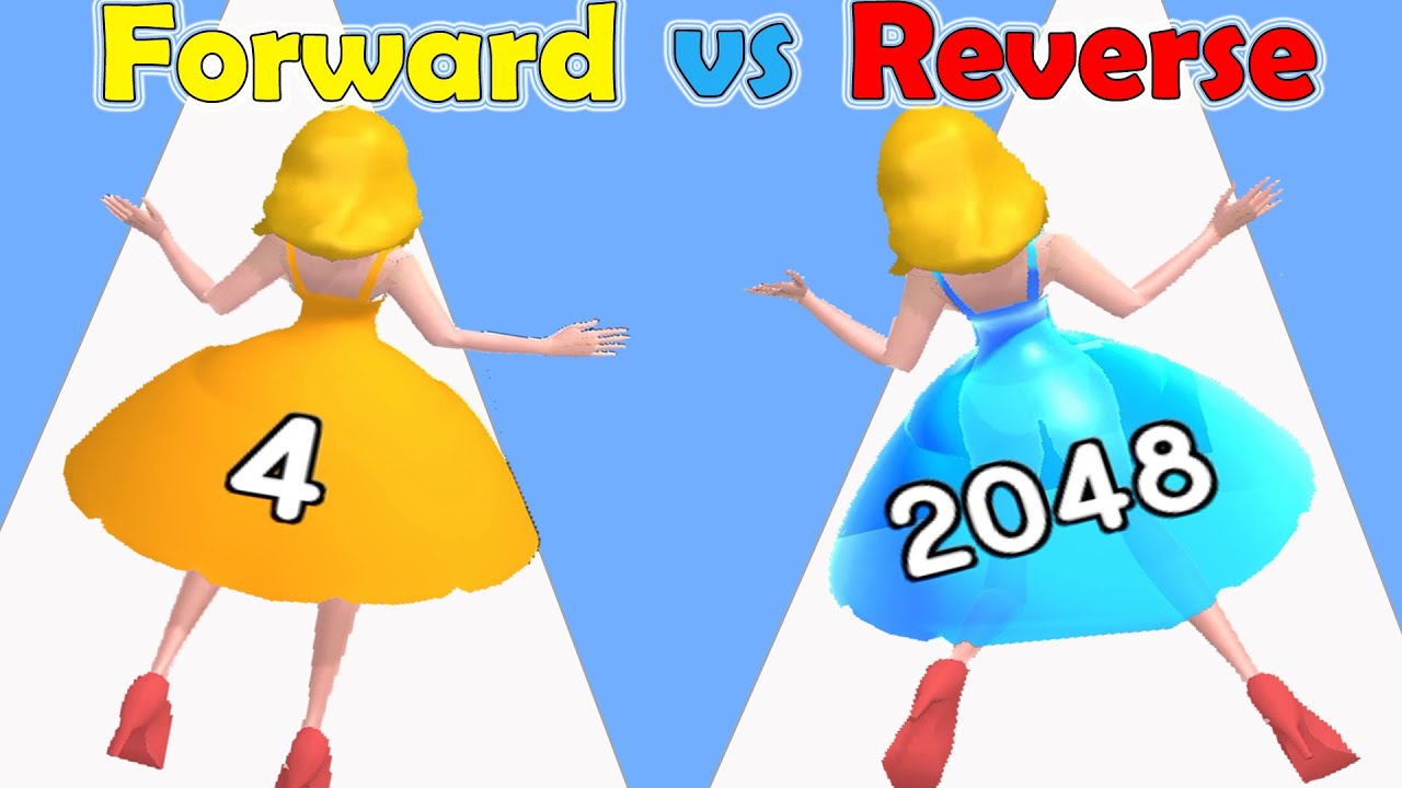 Forward vs Reverse Gaming in QUEEN 2048 | All Levels Full Gameplay Playthrough Video
