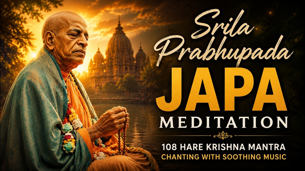 Srila Prabhupada Japa Meditation | Chanting 108 Hare Krishna Mantras with soothing music