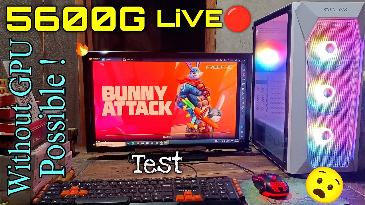 Ryzen 5 5600G Without GPU Live Streaming !🌲 Free Fire Gaming test🔥16GB Ram 👾