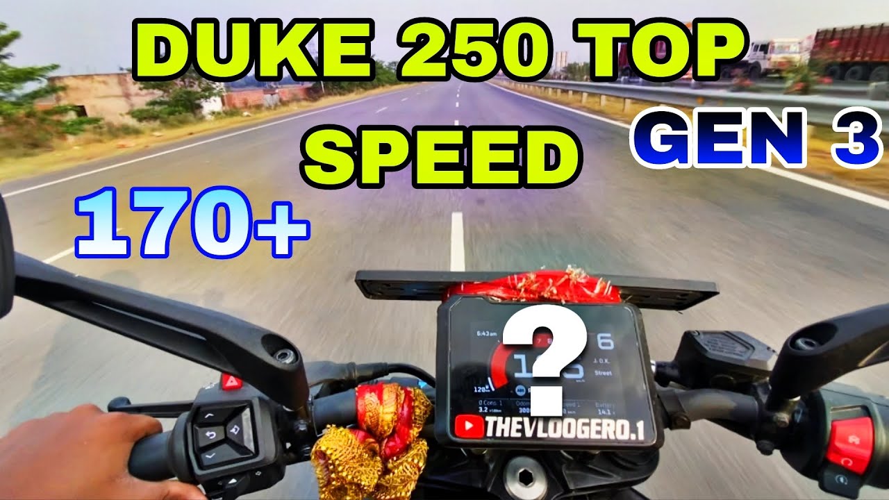 2025 Ktm Duke 250 gen3 TOP SPEED || 0 to 6th Gear Speed || 170+😱😱