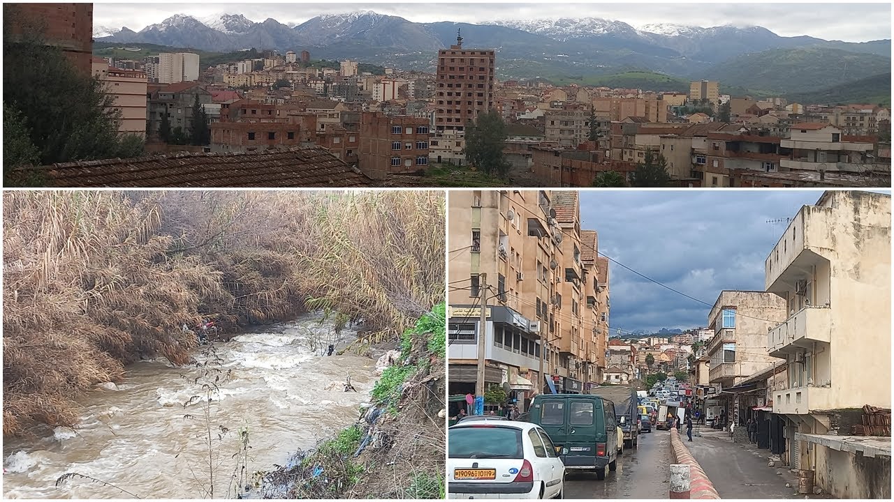 La Neige Et La Pluie : Niveau d'eau élevé dans la rivière de boghni à tizi ouzou