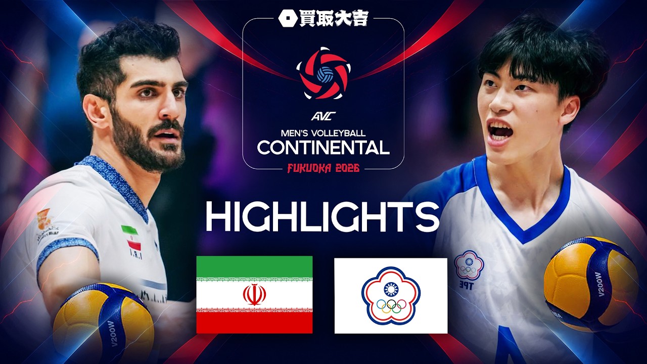 Iran 🇮🇷 vs. Taipei - Quarter Final | AVC Men's Continental Championships 2026 | Highlights