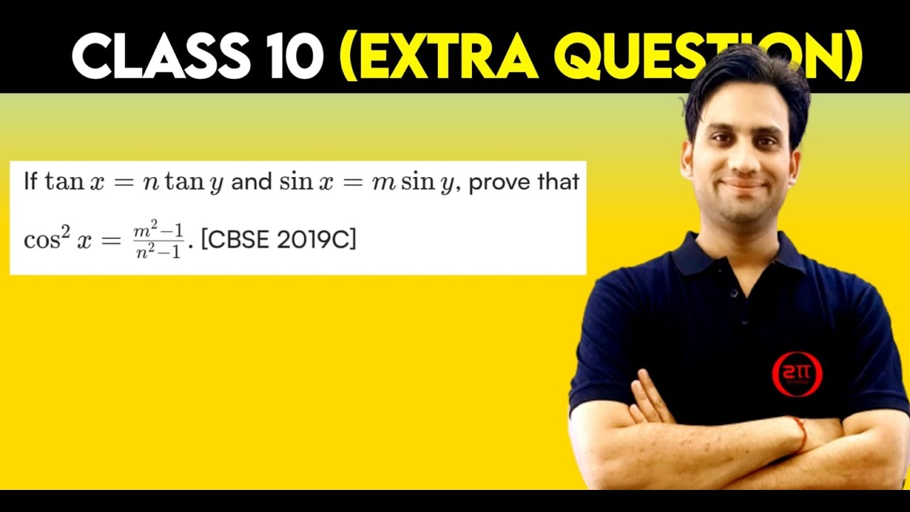 If tan x = n tan y and sin x = m sin y, prove that cos² x = m² - 1/n² - 1.