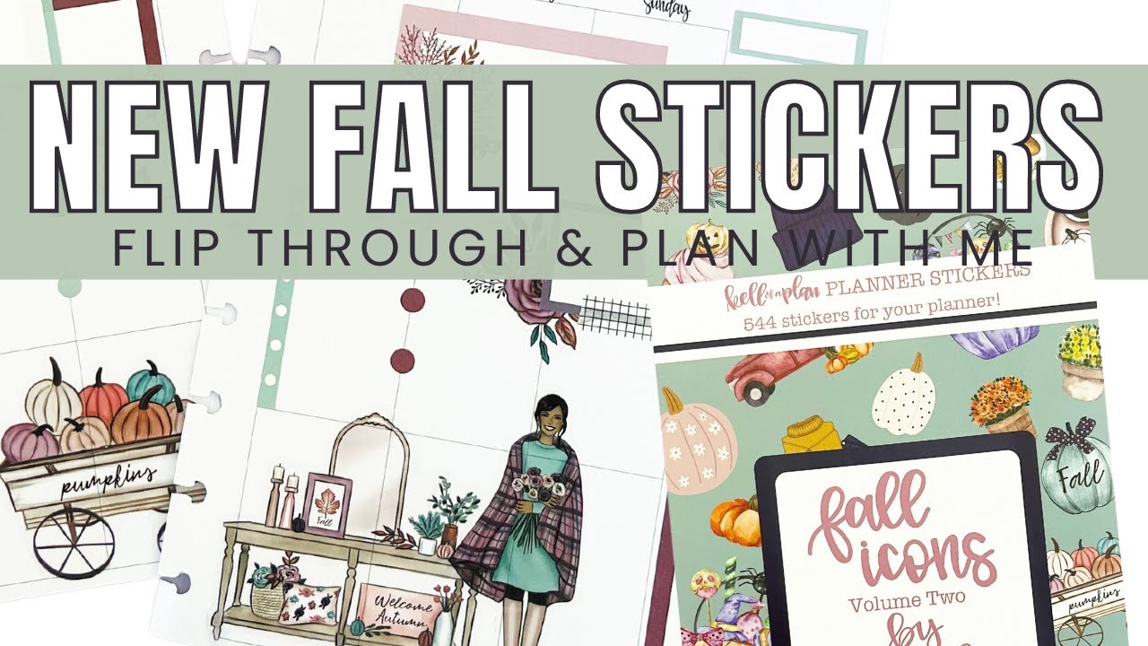 New Kell of a Plan Fall Stickers | Fall Icons & Fall Florals | Plan With Me