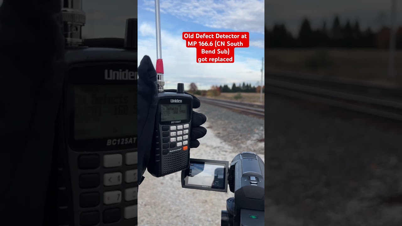 Старый детектор дефектов (CN South Bend Sub) на MP 166.6 был заменен