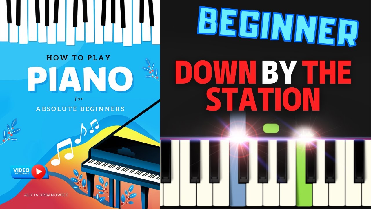 Down by the Station I Piano Tutorial Easy Sheet Music with Letters for Absolute Beginners I SLOW