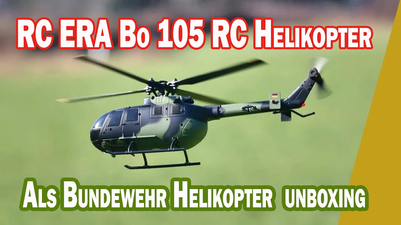 Die RC Helikopter Bo 105 im Camoflagelook von RC ERA - sehr cooler Heli mit Höhenhaltesensor